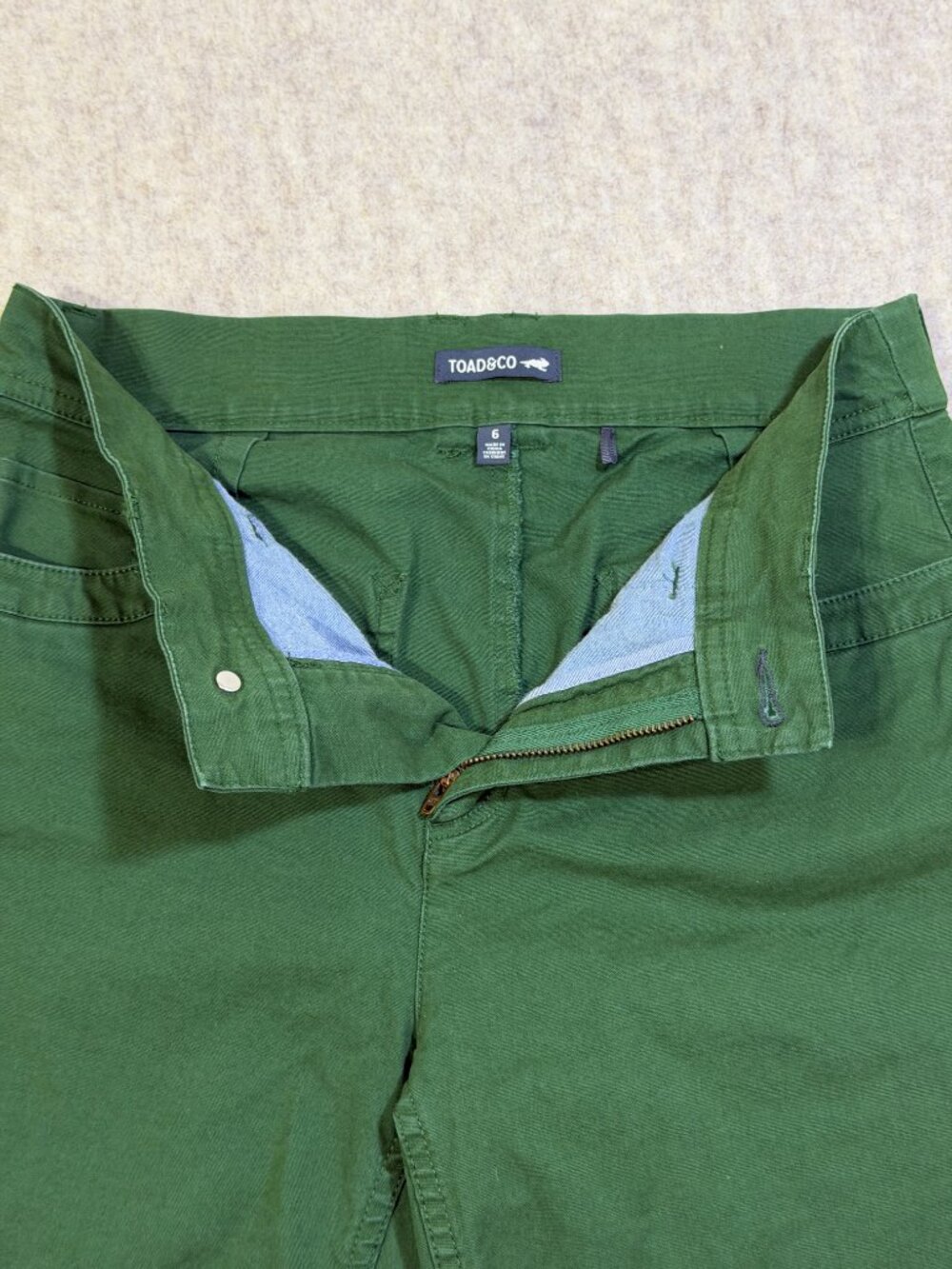 Toad&Co Earthworks Wide Leg Crop Pants Green Tencel Organic Cotton Size 6 - Picture 3 of 11